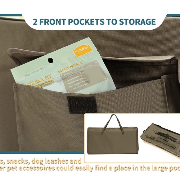 Petsfit Large Dog Car Booster with 2 Safety Tethers for 2 Dogs - Picture 8 of 10